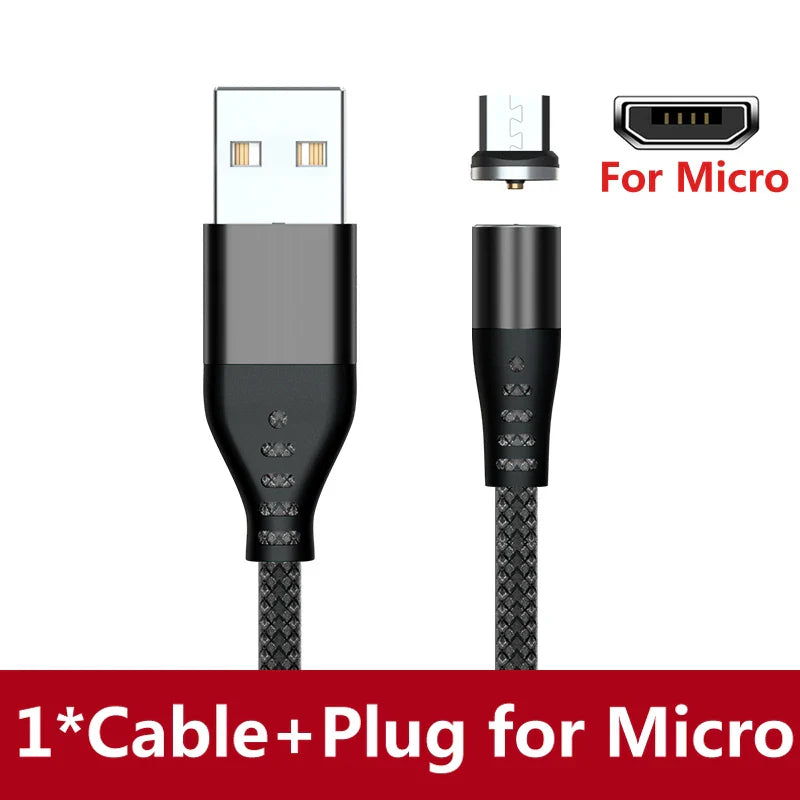 AUFU LED Magnetic USB Charging Cable USB Type C Phone Cable Magnet Phone Charger Micro USB For iPhone 11 12 Pro Max For Xiaomi