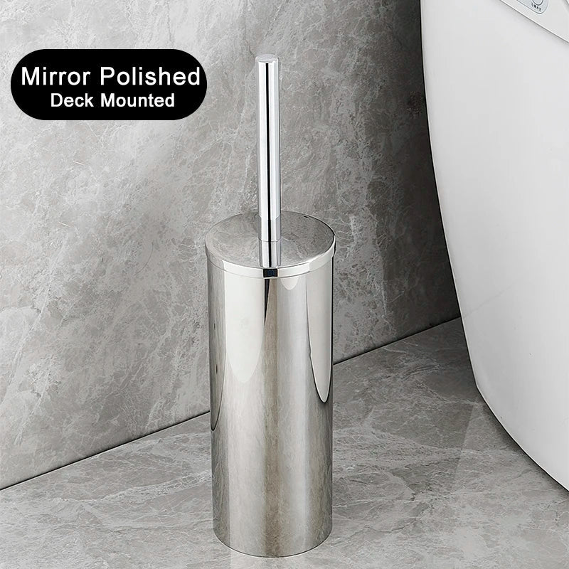 Stainless Steel Bathroom Toilet Brush Holder Accessories Black Toilet Brush Wall Mounted WC Cleaner Brush FR07