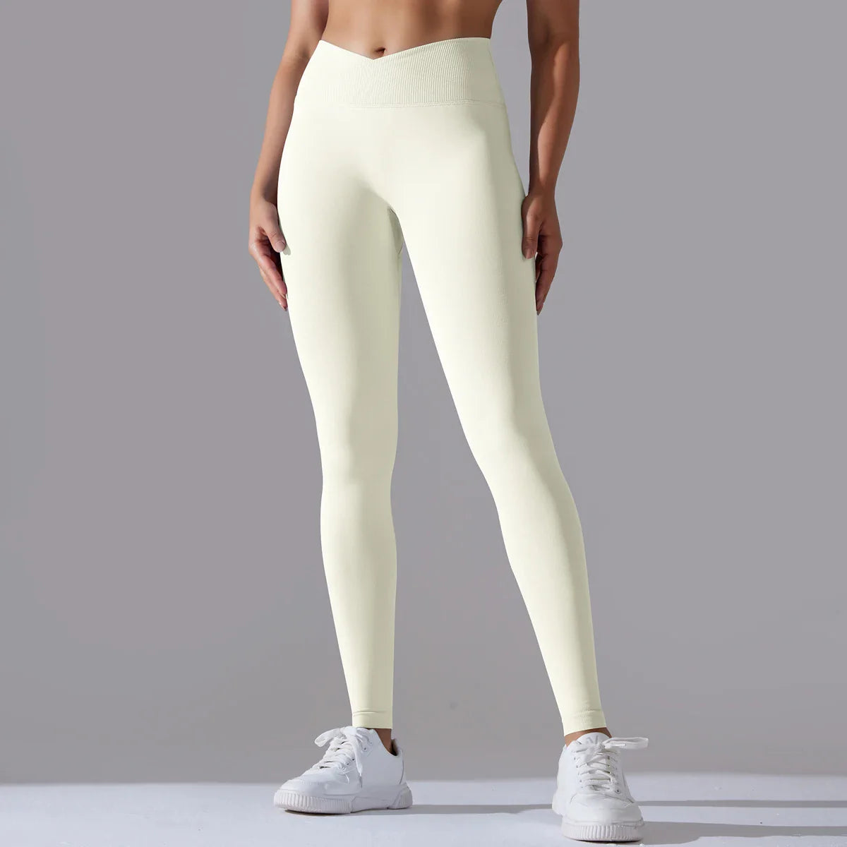 Crossover Waist Women Yoga Leggings Hips Lifting Gym Leggings Seamless Sport Pants High Waist Fitness Leggings Workout Running