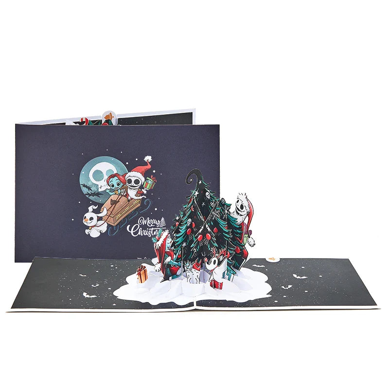 Merry Christmas Greeting Cards Handmade Christmas Gift Postcard With Envelope Snowman Elk Xmas Party New Year Thanksgiving Gifts