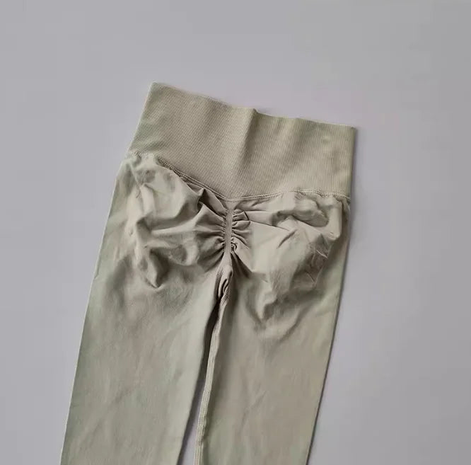 Seamless Sport Yoga  High Waist Pants Leggings Sport See Through Yoga Gym Running Quick Dry Pants Scrunch Butt Pants