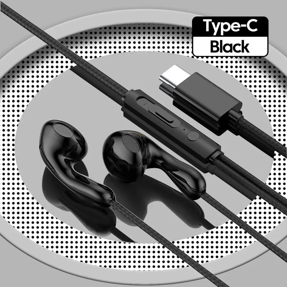 For Samsung Headphones HiFi Bass Stereo Volume Control With Mic Type C 3.5mm Eadphones For Galaxy S24 S23 S22 S21 Ultra Note 20