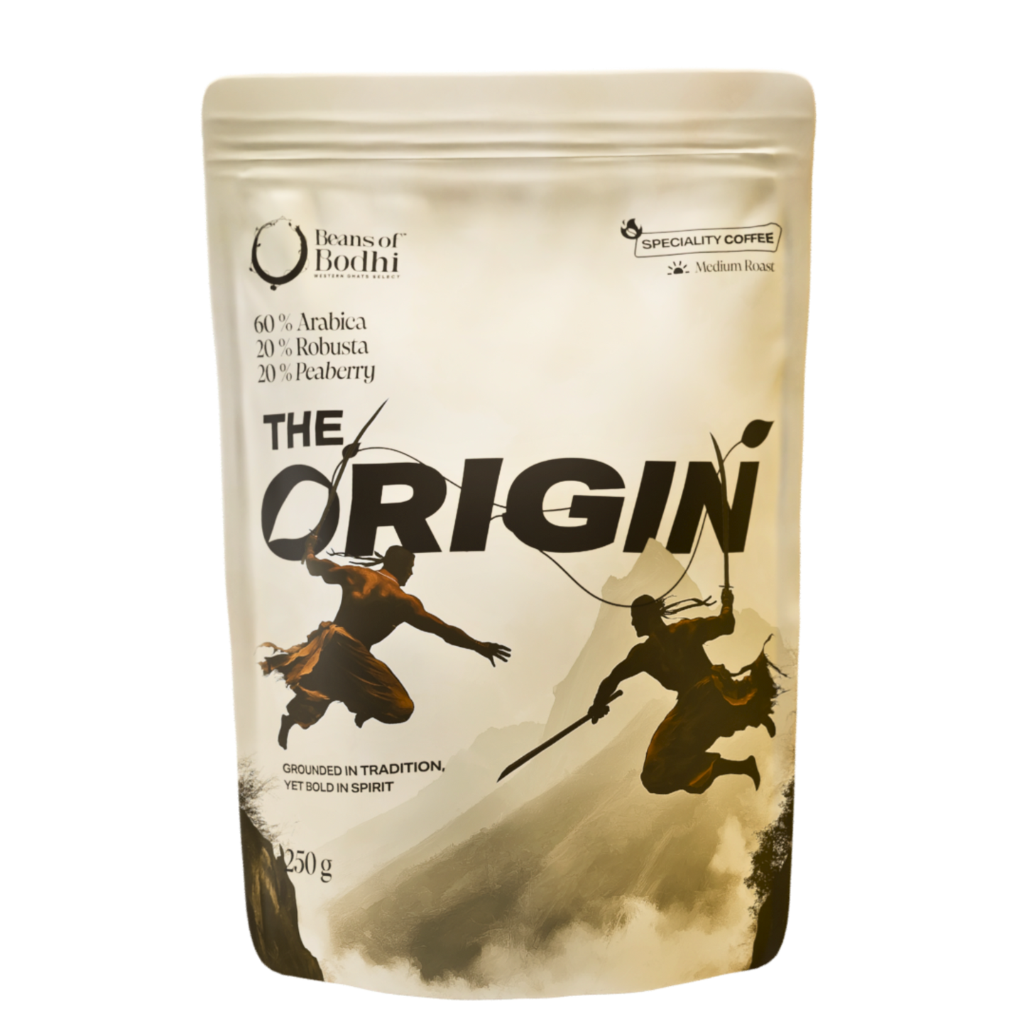 Beans of Bodhi - The Origin Coffee Blend | 60% Arabica, 20% Robusta, 20% Peaberry | Western Ghats Specialty Coffee