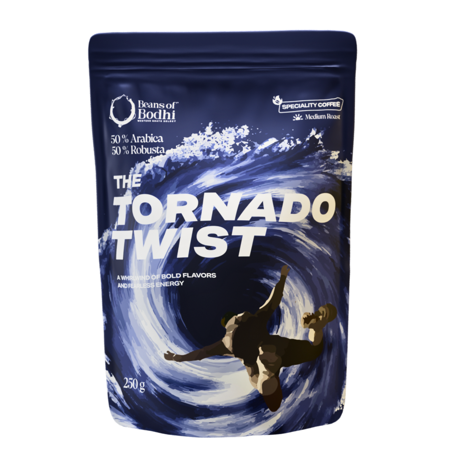 Beans of Bodhi - The Tornado Twist Coffee Blend | 50% Arabica, 50% Robusta | Complex, Dynamic & Adventurous