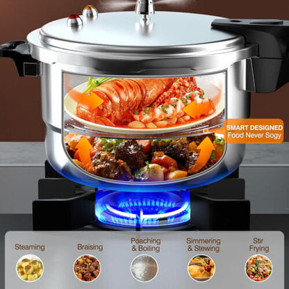Aluminium Pressure Cooker Quick With Lid Latch Indicator Explosion-Proof
