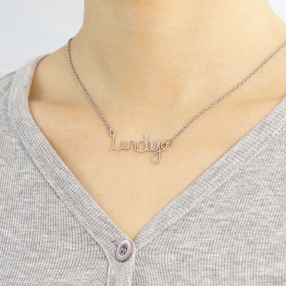 English Name Letter Necklace For Women Stainless Steel