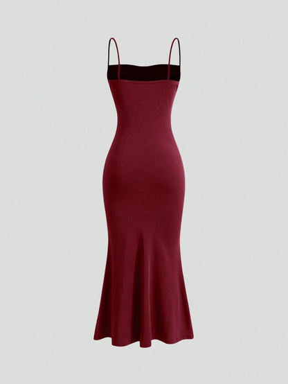 Mia Muse All Seasons Women's Dresses Elegant Party Fitting Slim Spaghetti Strap Mermaid Hem Maxi Fashion Party Dresses