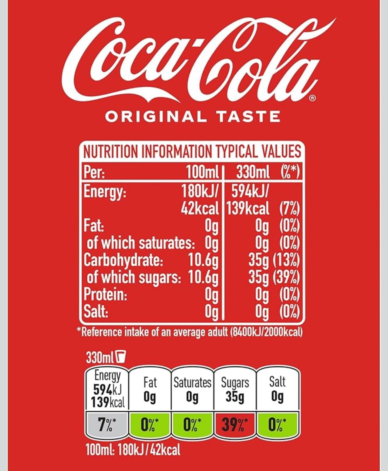 Coca-Cola Original Taste 24 x 330ml
