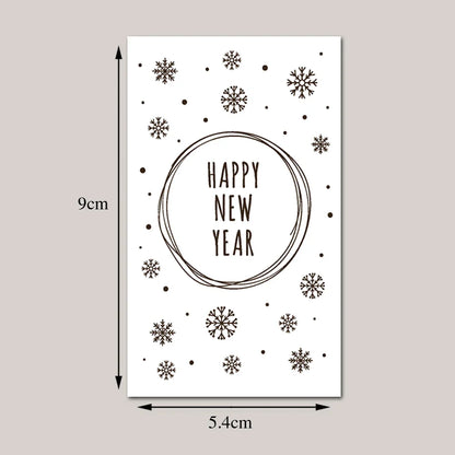 30Pcs Merry Christmas Gift Cards Greeting Card Christmas Tree Stickers Cute Design For 2022 New Year Gift decoration card