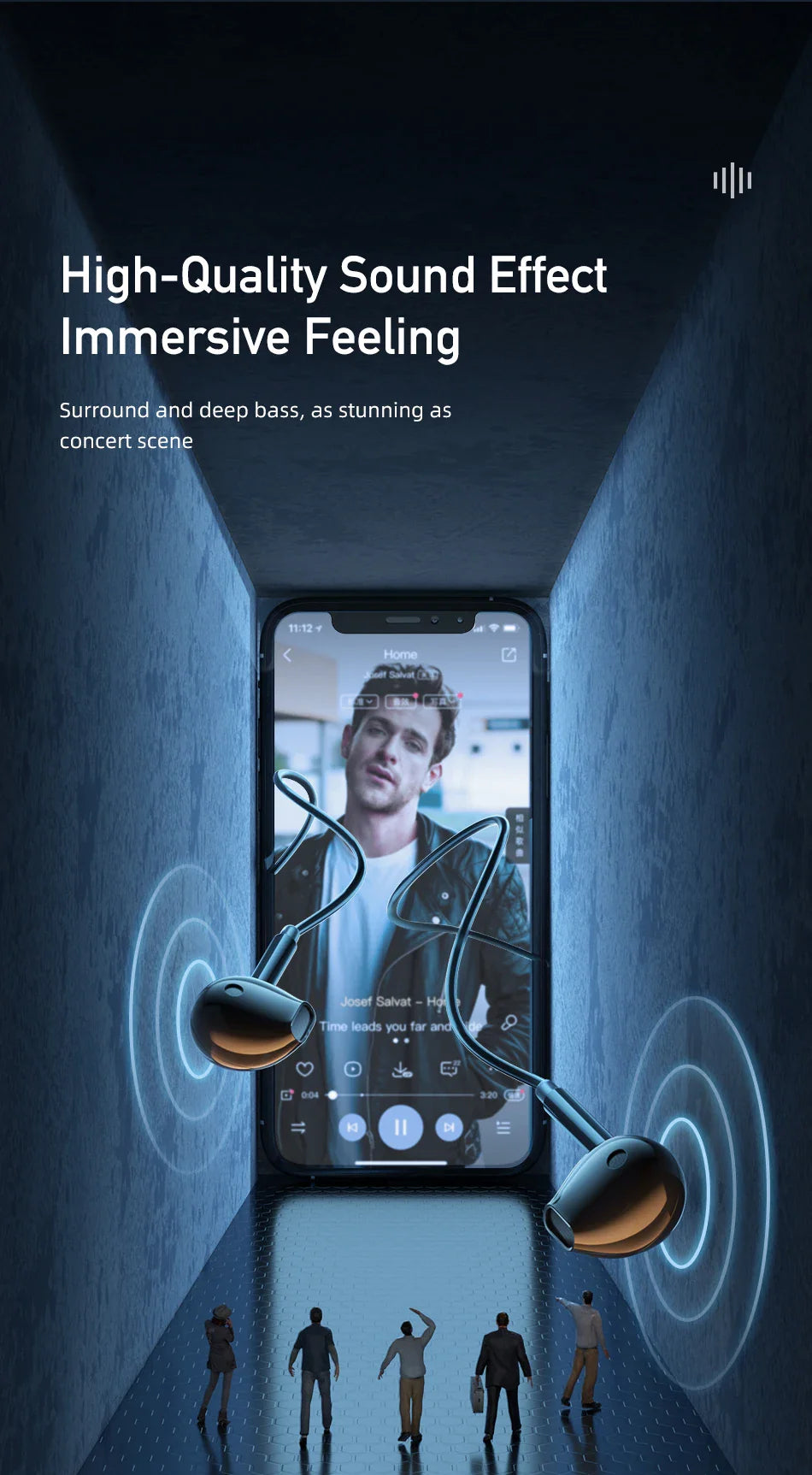 Awei PC-7T/PC-7 Wire-controlled Headset With Microphone Hands-free Calling Ergonomic Headphone Type-C Earphone For Smartphones