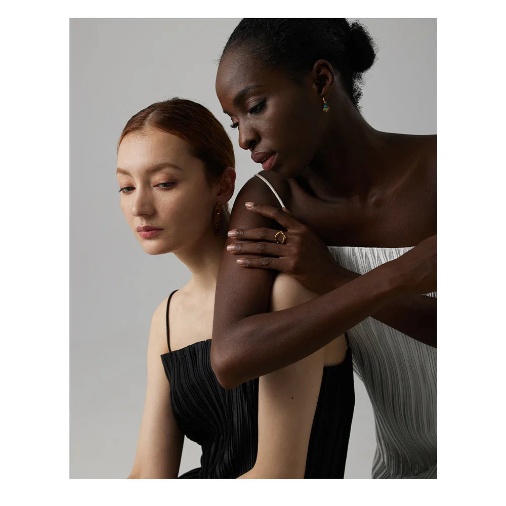 Yhpup 316L Stainless Steel Ring New Design Metalic 18 K PVD Plated Jewelry Trendy Opening Ring бижутерия для женщин Gift