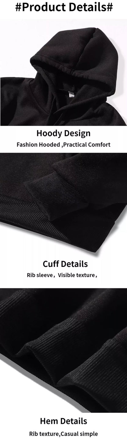 NEW YORK Letter U.S.A City Print Hoody Men Fashion Casual Long Sleeves Hooded Loose Oversize Pullover Hoodie Street Sweatshirt