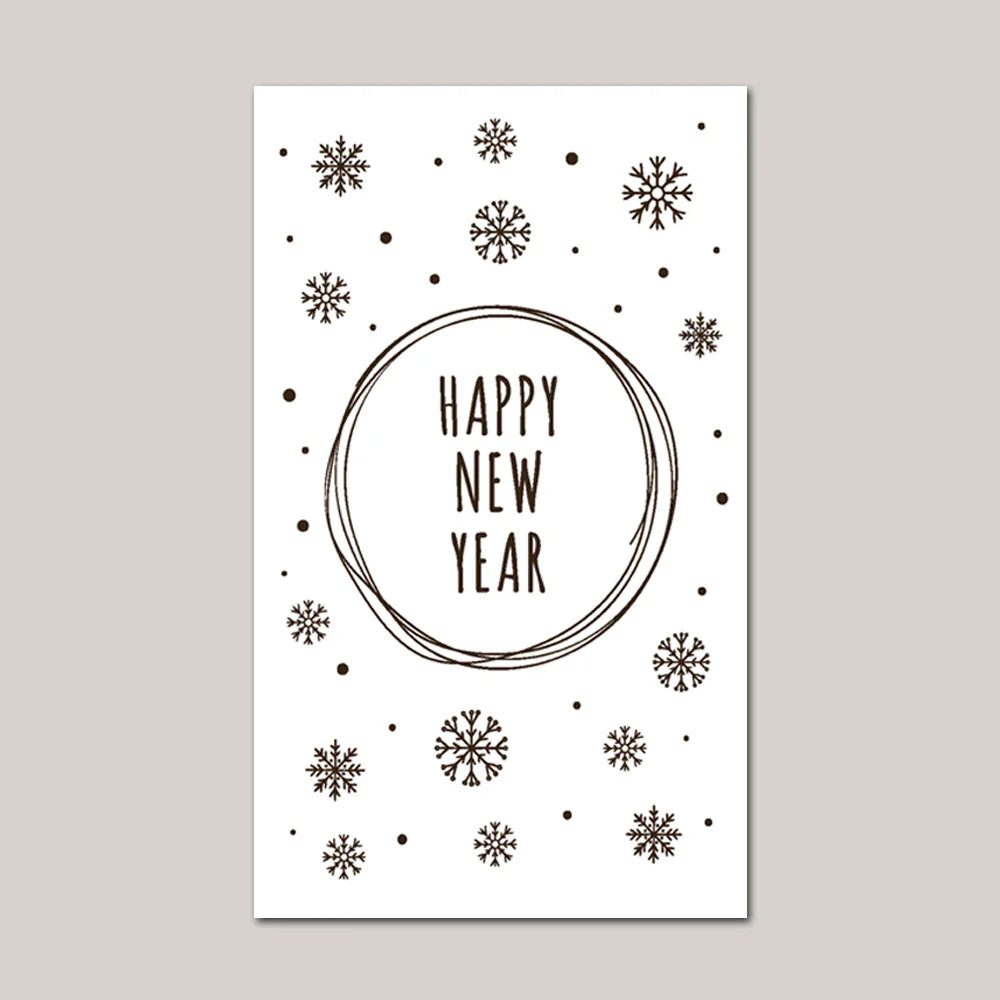 30Pcs Merry Christmas Gift Cards Greeting Card Christmas Tree Stickers Cute Design For 2022 New Year Gift decoration card