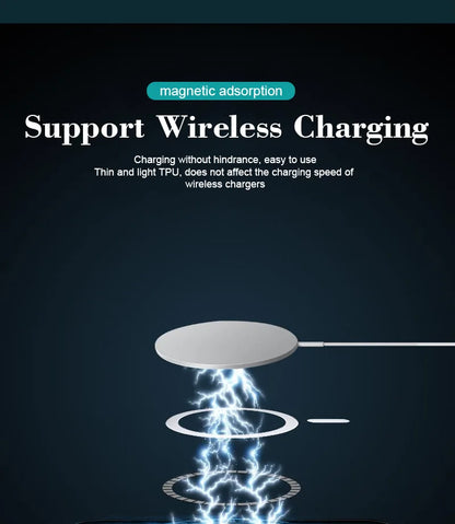 Hard Crystal Original Magnectic Case For iPhone 13 12 11 14 15 16Pro Max XSMAX XR SE 7 8Plus For Magsafe Wireless Charging Cover