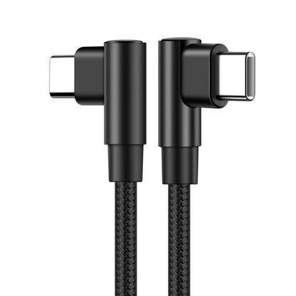 90 Degree Elbow Type-c Cables 20V 3A 60W PD Fast Charging Type C To Type C Male to Male USB Type-C Devices 0.2m  1m 2m 3m