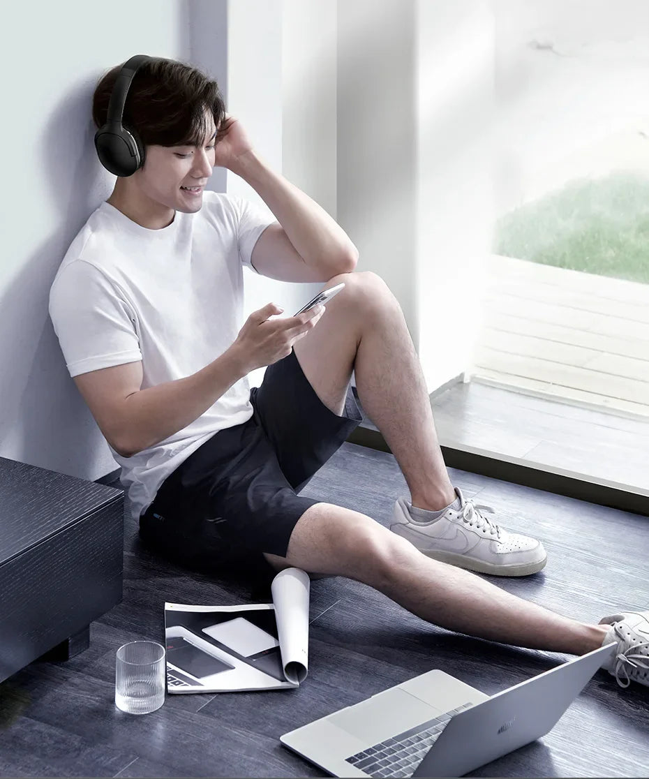 Baseus D02 Pro Wireless Headphones Bluetooth Earphone 5.3 Foldable Headset Sport Over the Ear Headphone Gaming Bluetooth Earbuds