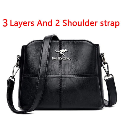 Women Embroidery Tote Bag High Quality Leather Ladies Handbags 2024 Women Shoulder Bag Small Crossbody Bags For Women Sac a Main