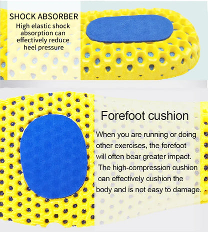 Memory Foam Insoles For Shoes Sole Mesh Deodorant Breathable Cushion Running Insoles For Feet Man Women Orthopedic Insoles