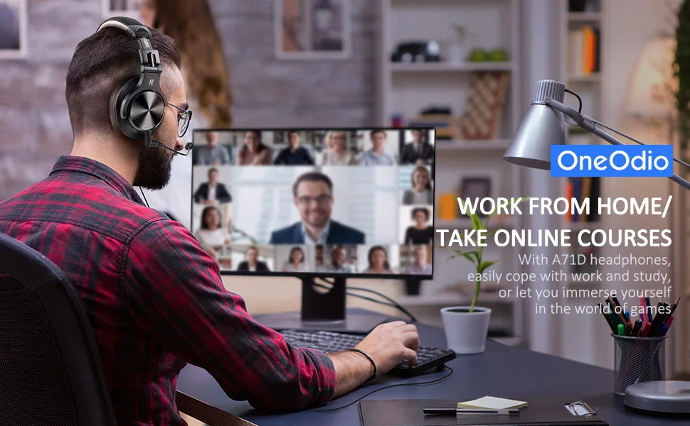 Oneodio Wired Gaming Headset Gamer 3.5mm Over-Ear Gaming Headphones With Detachable Microphone For PC Computer PS4 Xbox