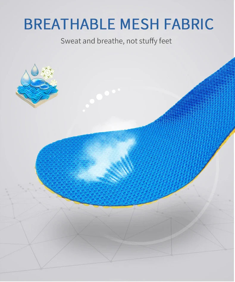 Memory Foam Insoles For Shoes Sole Mesh Deodorant Breathable Cushion Running Insoles For Feet Man Women Orthopedic Insoles