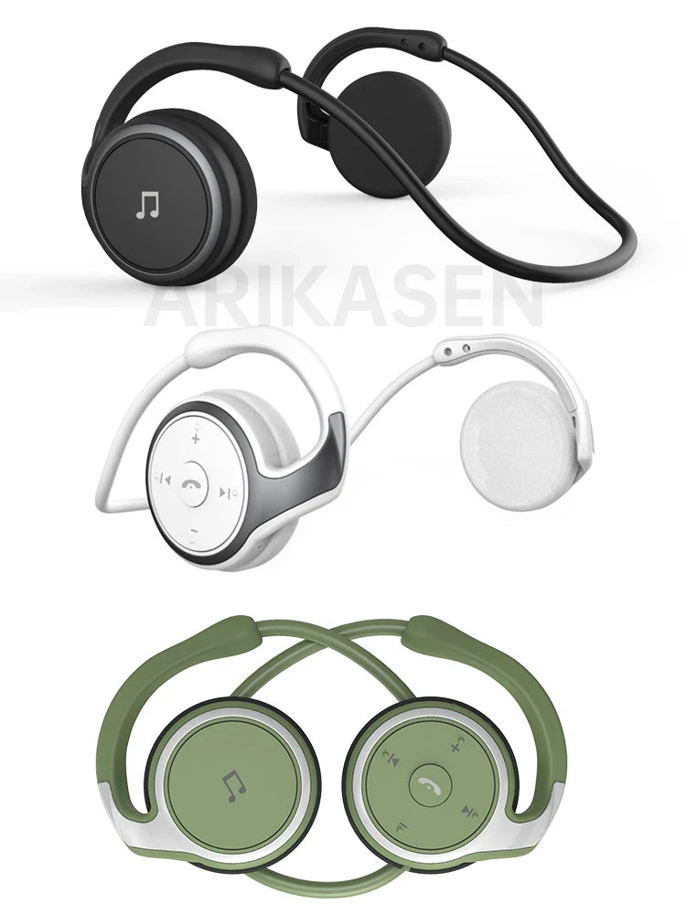 A6 Small Bluetooth Headphones Wrap Around Head Comfortable Wireless Headphones Foldable Bluetooth Headsets with Microphone Purse