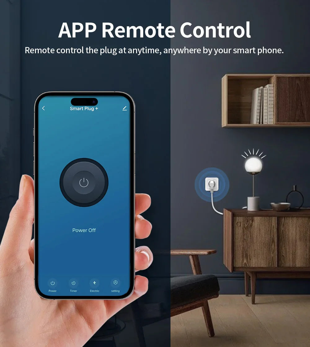 Tuya WIFI Smart Socket EU 16A/20A Wifi/Zigbee Smart Plug With Power Monitoring Smart HomeVoice Control Support Google Home Alexa