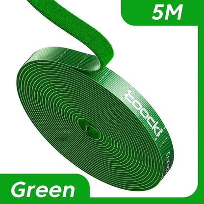 Toocki 5m Organizer Cable Management Tearable Organizador Cables 10mm Width Winder Ties Phone Accessories Wire Cord Organizer