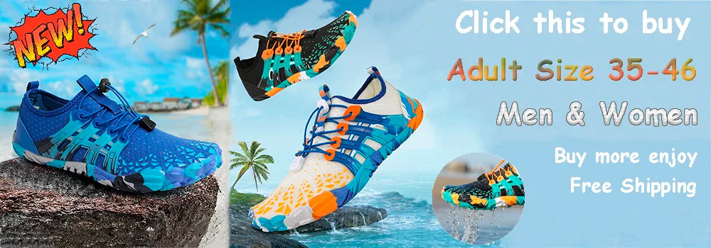 Aqua Shoes For Women Men Barefoot Water Shoes Anti-Slip Quick-Drying Outdoor Beach Upstream Wading Swimming Shoe Sneakers Unisex