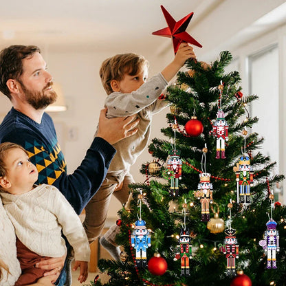 Christmas Nutcracker Soldier Wooden Pendant Xmas Tree Hanging Ornaments 2024 Navidad Decoration for Home 2025 New Year Gifts