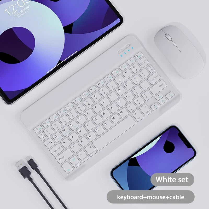 10 Inch Magnetic Tablet Keyboard for Ipad 2024 10.9 11 10.2 Bluetooth Rechargeable Keyboards for Xiaomi 6 Huawei Matepad 11.5