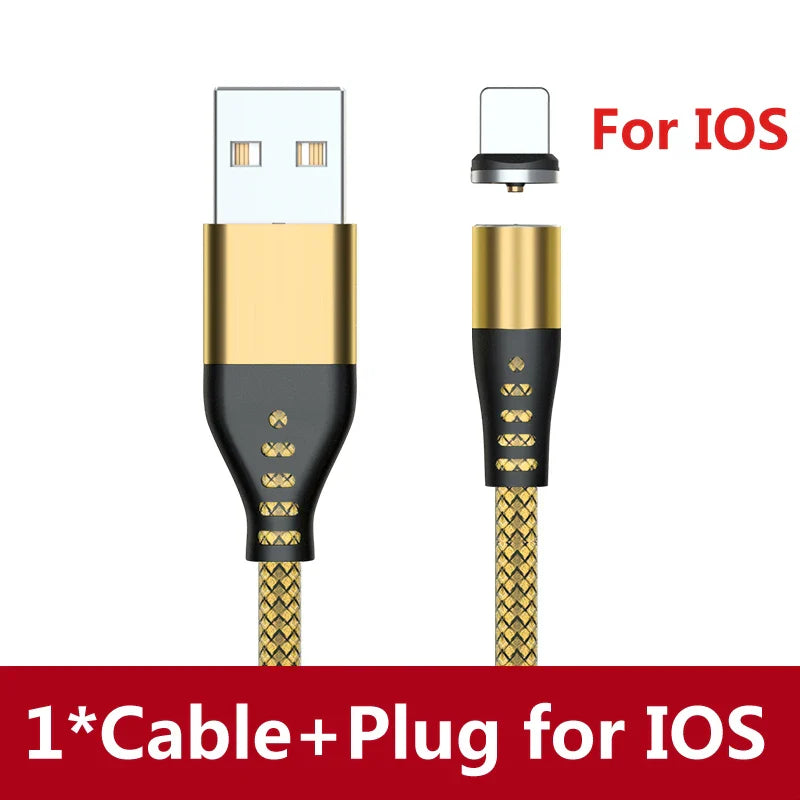 AUFU LED Magnetic USB Charging Cable USB Type C Phone Cable Magnet Phone Charger Micro USB For iPhone 11 12 Pro Max For Xiaomi
