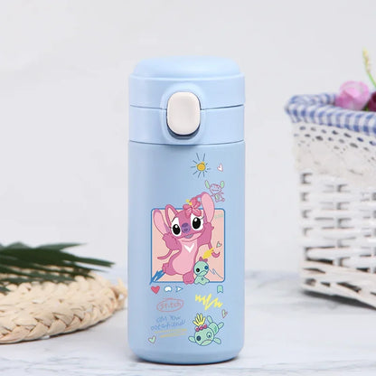 Disney Stitch 420ml Thermal Cup Sports Water Bottle Kids Portable Large Capacity Outdoor Vacuum Cup Stainless Steel Bottle