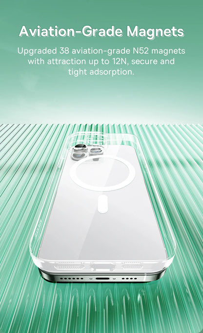 Baseus Magnetic Phone Case for iPhone 15 14 13 12 11 Pro Max Wireless Charging Cover For iPhone 15 14 Pro Max Magnet Clear Case