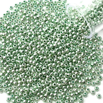 12Grams/Tube 2mm Metallic Seed Beads Japanese Round Glass Seedbeads For DIY Needlework Dress Adornment Sewing 1200pcs