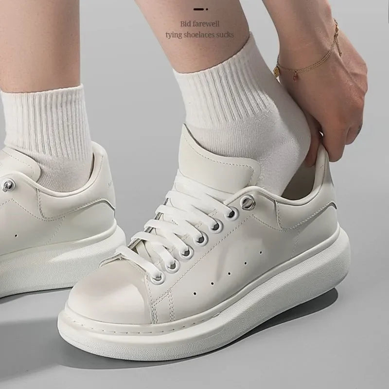 Flat Elastic Shoe Laces Sneakers No Tie Shoelaces for Shoes Tennis Quick Shoelace Clips Without Ties Shoe Accessories Kids Adult