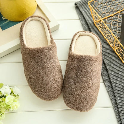 Women Winter Home Fur Slippers Cartoon Cat Non-Slip Soft Warm House Indoor Bedroom Men Couples Boys Girl Memory Foam Floor Shoes