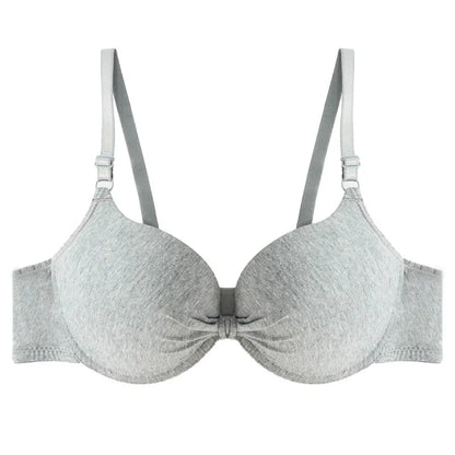 Bras Sexy Women Cotton Gathered Bra Deep V Underwire Ladied Brassiere Push Up Lingerie Solid Bras Backless Intimate Underwear