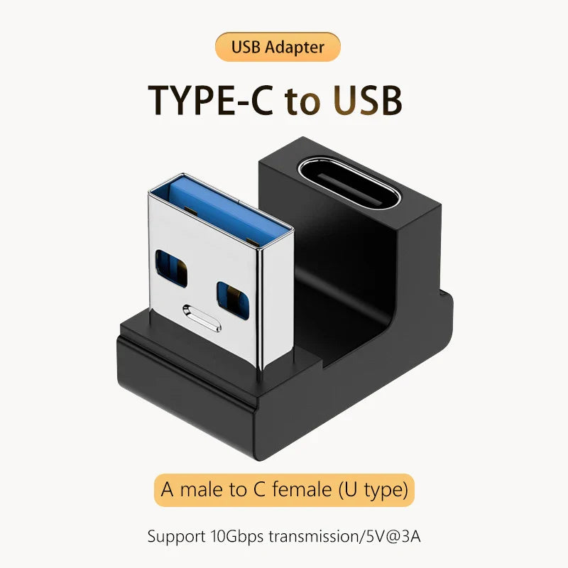 NNBILI 5A Type-C OTG Adapter 240W Fast Charging Data Converter USB4.0 40Gbps Support 8K 60Hz USB C 90/180 Degree Elbow Adapter