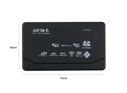 All In One Memory Card Reader USB External Cardreader SD SDHC Mini Micro M2 MMC XD CF Reader  For MP3, Digital Camera