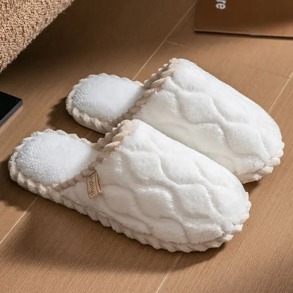 Cotton Slippers for Women Suitable for Spring Autumn Living Indoor Anti Slip Home Warm Home Couple Winter Furry Men Slippers