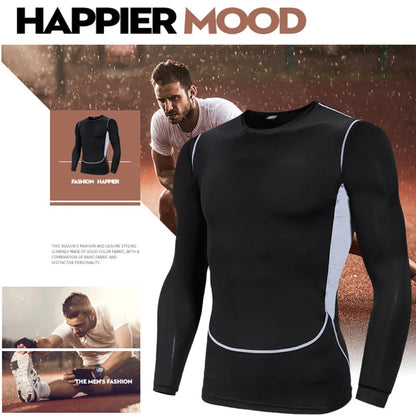 Men Compression Running T Shirt Fitness Tight Long Sleeve Sport Tshirt Training Jogging Shirts Gym Sportswear Quick Dry Rashgard