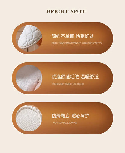 Cotton Slippers for Women Suitable for Spring Autumn Living Indoor Anti Slip Home Warm Home Couple Winter Furry Men Slippers