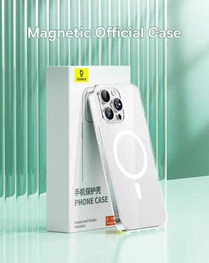 Baseus Magnetic Phone Case for iPhone 15 14 13 12 11 Pro Max Wireless Charging Cover For iPhone 15 14 Pro Max Magnet Clear Case