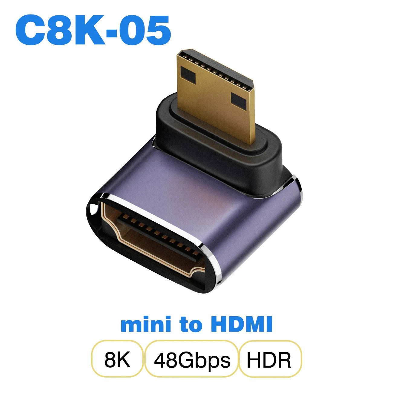 HDMI-compatible Cable Adapter mini micro hdmi to HDMI 2.1 Converter 48Gpbs 8K60HZ 4K120HZ for HDTV Projector PS4 PS5 Laptop PC
