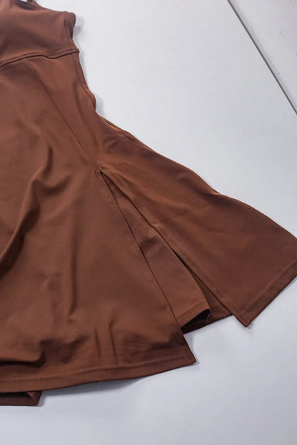 QINACTIVE Women's sports beautiful back dress Removable chest cushion cushion breathable outdoor yoga tennis skirt