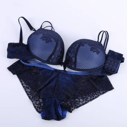 Women Sexy Lingerie Set Fashion Lace Lingerie Sets For Ladies Soild Color Bra Comfortable Intimates Underwear Suit Female