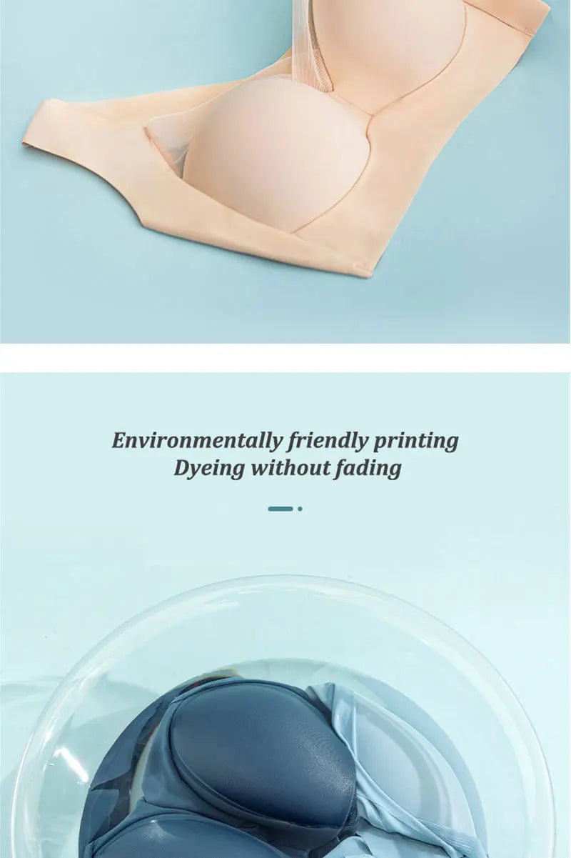 5PCS/Set Women Sexy Bras Full Cup Sports Top Soft Seamless Brassiere Lace Sexy Lingerie V Neck Intimates Underwear Plus Size Bra