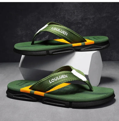 High Quality Fashion Men Flip Flops Summer Beach Flip Flops Men Casual Breathable Antiskid Beach Slippers Men Summer Outdoor