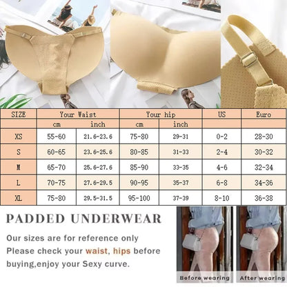 GUUDIA Butt Lifting Hip Enhancer Shaper Panties Butt Lifter Buttock Enhance Panties Sexy Booty Cushion Pad Adjustable Waistband