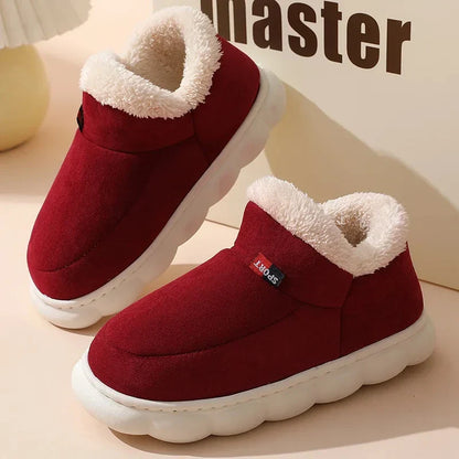 Bebealy Men Shoes Fur Women Slippers Winter House Shoes For Women Indoor Plush Warm Women Shoes 2024 Casual Home Shoes For Men